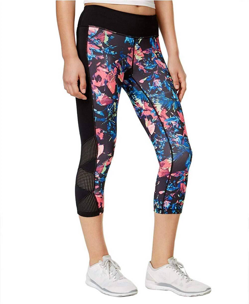 NEW IDEOLOGY women's print cropped leggings in tropical floral